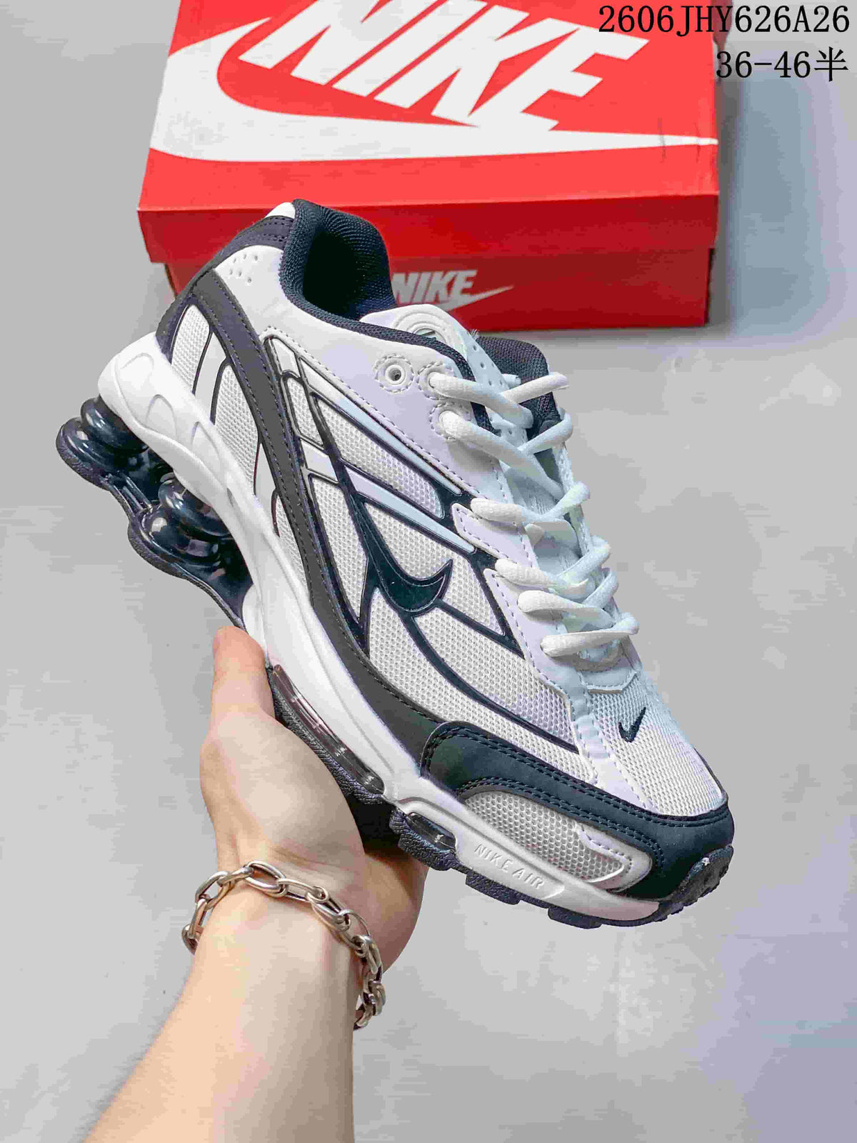 Angled side view highlighting the Swoosh detail and pod-style heel