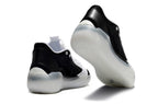 Black and white Jordan Luka 39 shoes shown from the heel and outsole