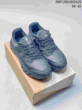Pair of dark gray and black On Cloudvista 2 sneakers displayed on a shoebox; style code JHD1855A25 and size range 36-45 are overlaid.
