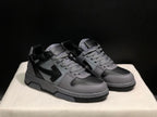 Front three-quarter view showing the lace-up construction, contrasting panels and rounded toe boxes.