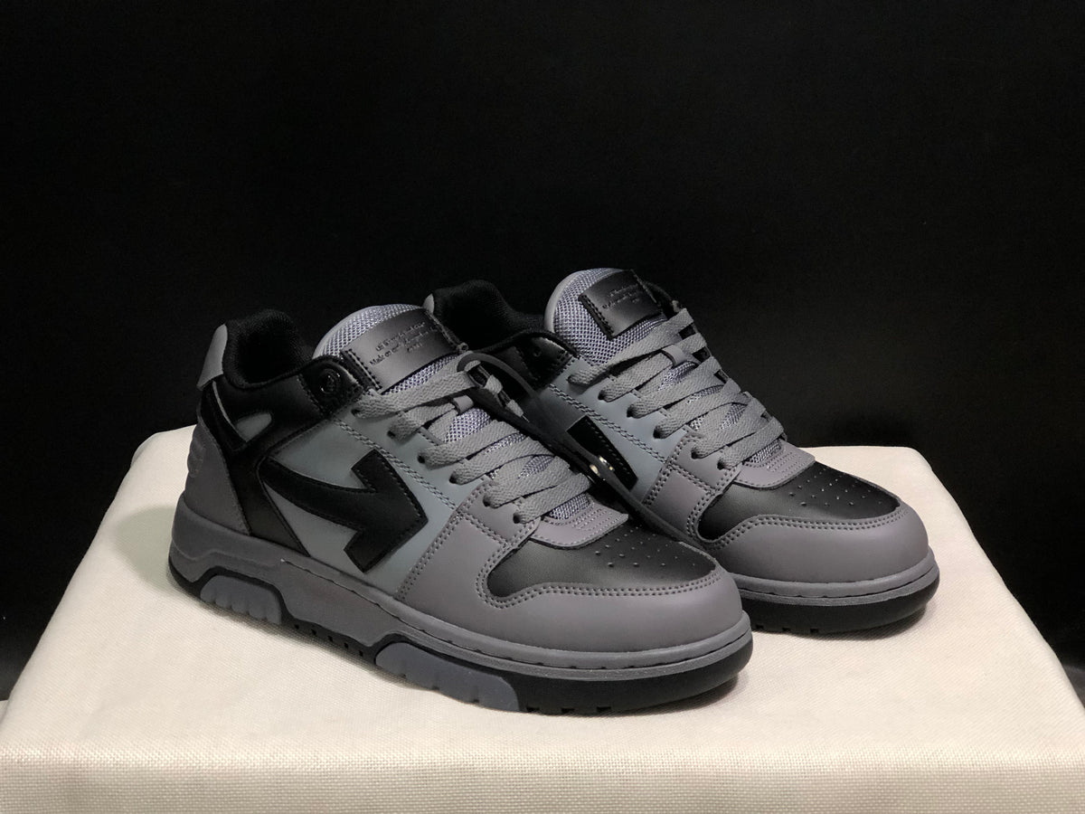 Front three-quarter view showing the lace-up construction, contrasting panels and rounded toe boxes.