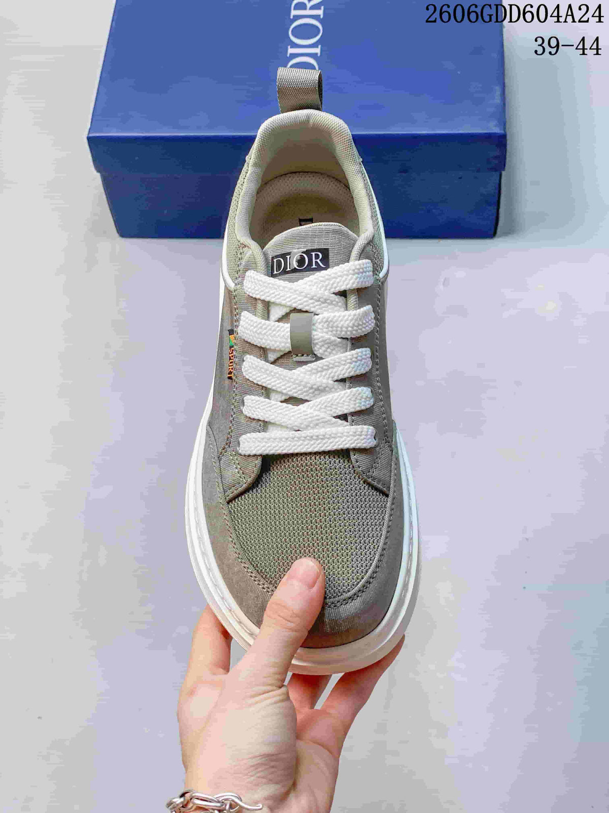 Top view of the sneaker showing its laces, tongue branding, and mesh toe panel