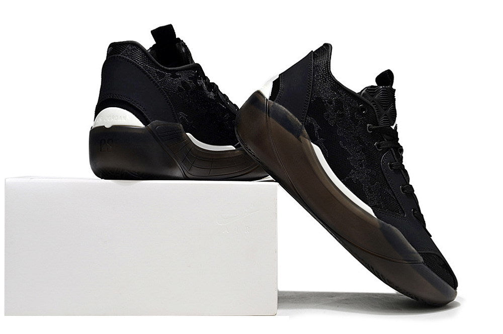 All-black Jordan Luka 39 shoes shown beside a shoebox