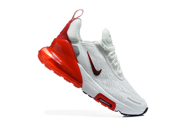 Nike Air Max 270 White and Red Sneakers