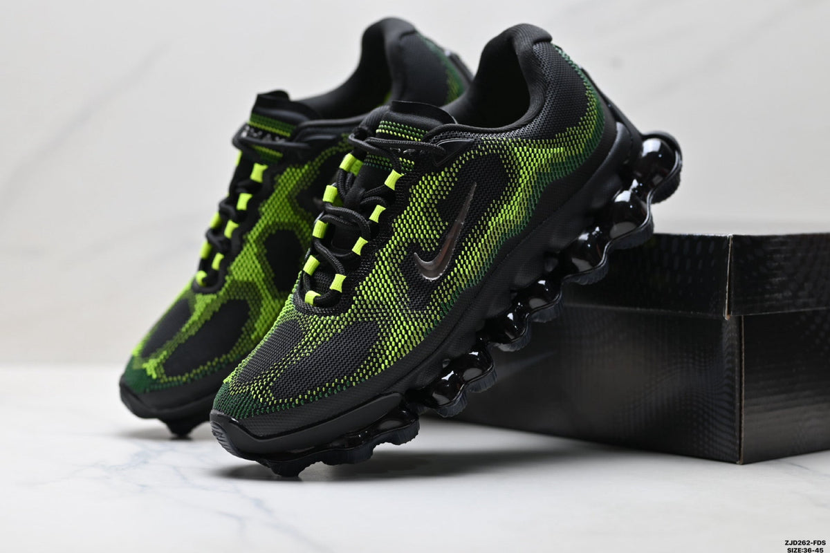 Nike Air Liquid Max Sneakers Black and Volt Green