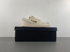 Air Jordan 1 Low Cream and Gold Sneakers FN5032-200
