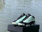 Air Jordan 13 Low Singles Day Black and Mint Sneakers