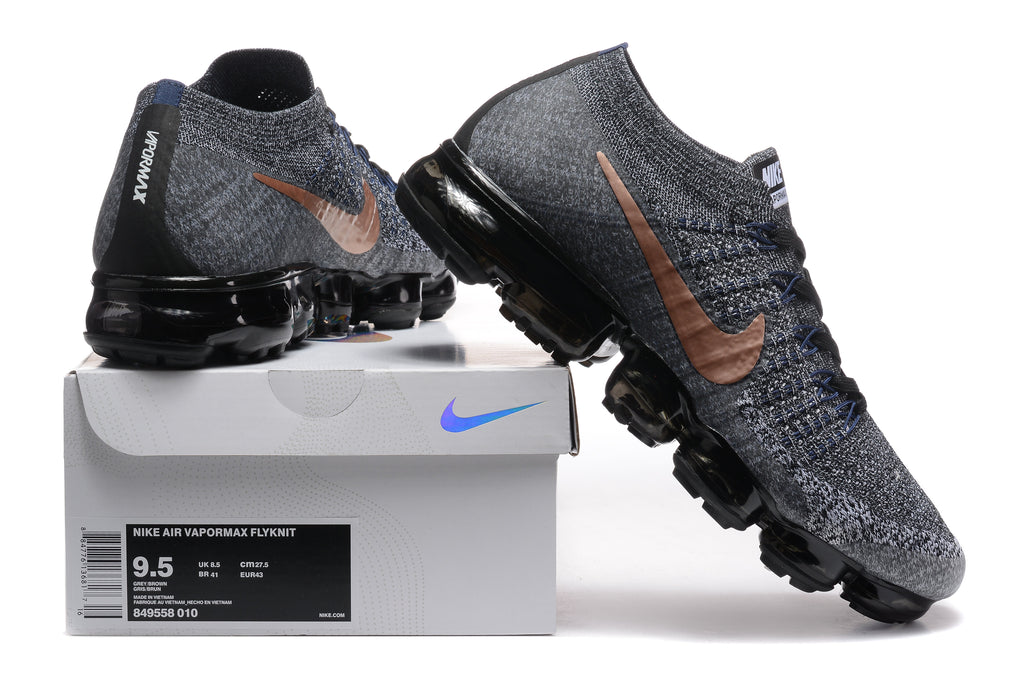 Nike Air VaporMax Flyknit Sneakers Grey Brown 849558-010
