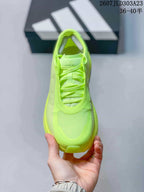 Top view showing the lace-up front, tongue, and mesh toe panel.