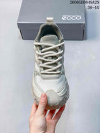 Front view showing the mesh toe, tongue, and lace-up closure