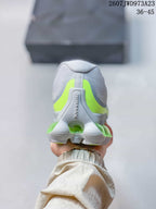 Rear view showing the padded heel, AirMax-style heel marking, and translucent sole structure.