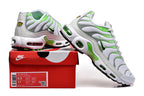 Nike Air Max Plus White and Volt Sneakers