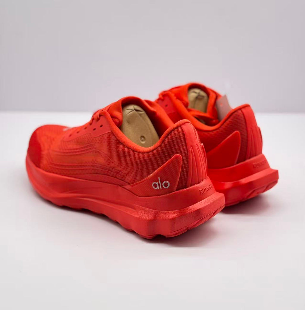 Rear three-quarter view showing the heel structure, branding, and outsole edge.