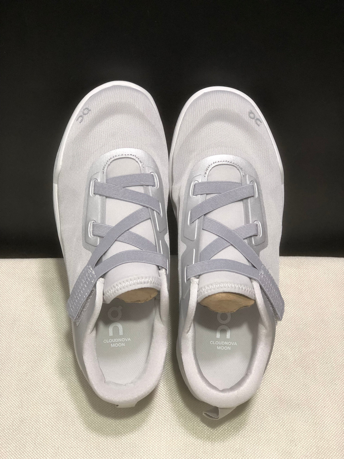 On Cloudnova Moon Sneakers in White and Gray