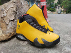 Air Jordan 14 Retro Yellow and Black Men's Sneakers