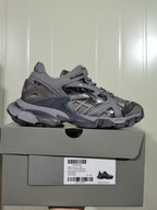 Dark grey Balenciaga Track.2 Open sneaker displayed on its box; the label identifies the style, color and photographed size.