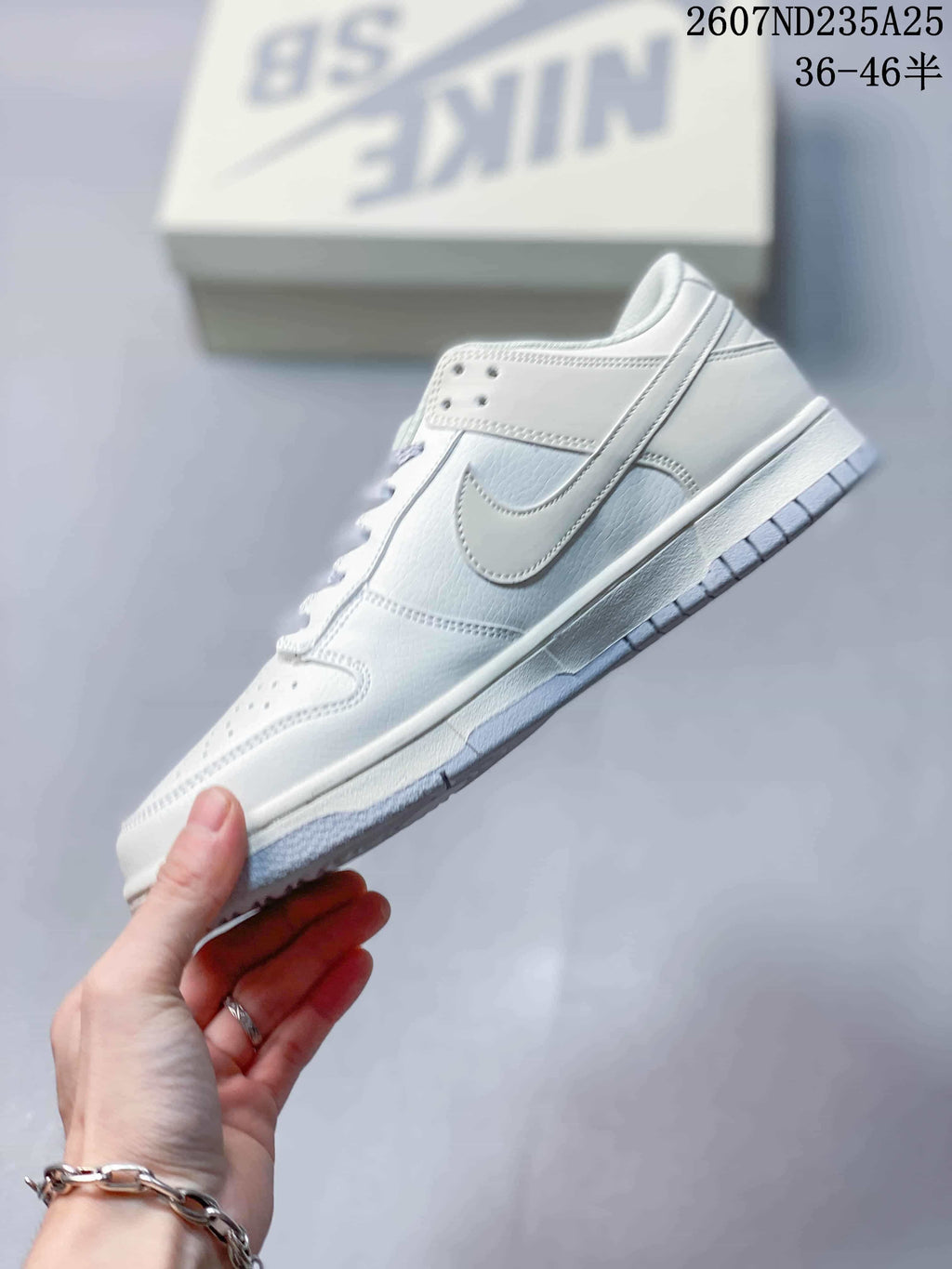 Side view showing the low-top profile, Swoosh detail and textured outsole.