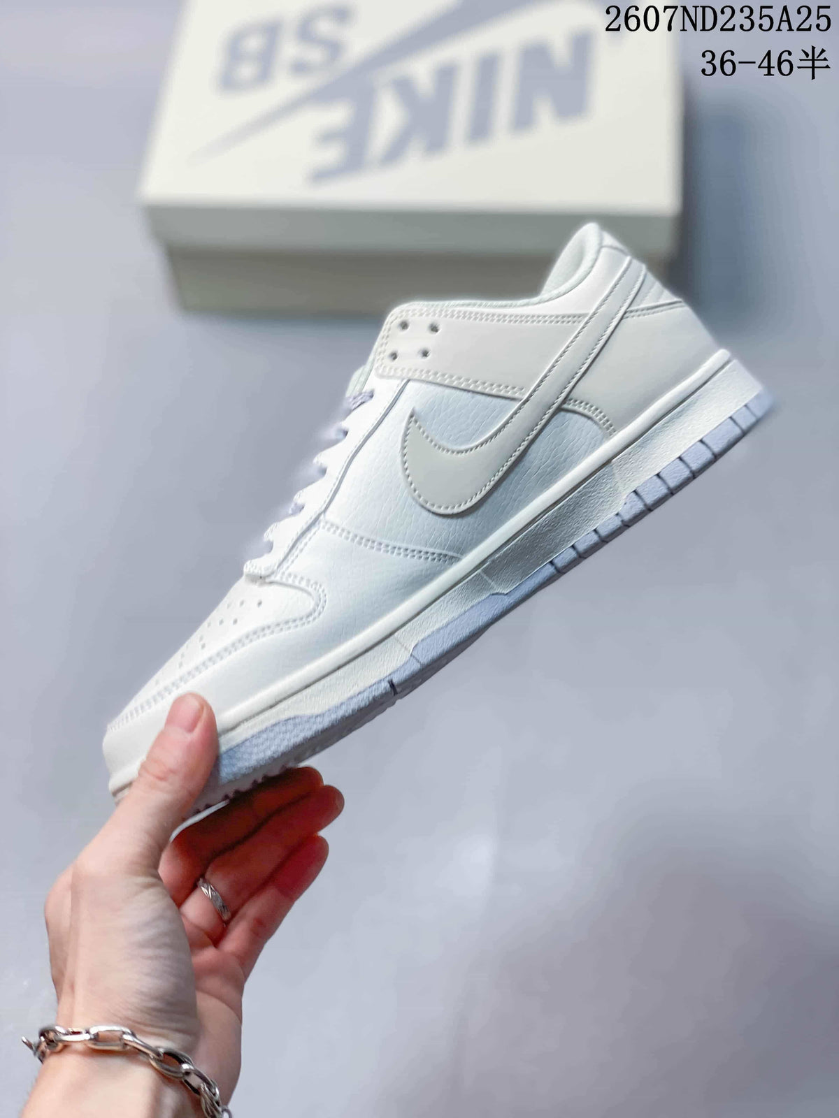 Side view showing the low-top profile, Swoosh detail and textured outsole.