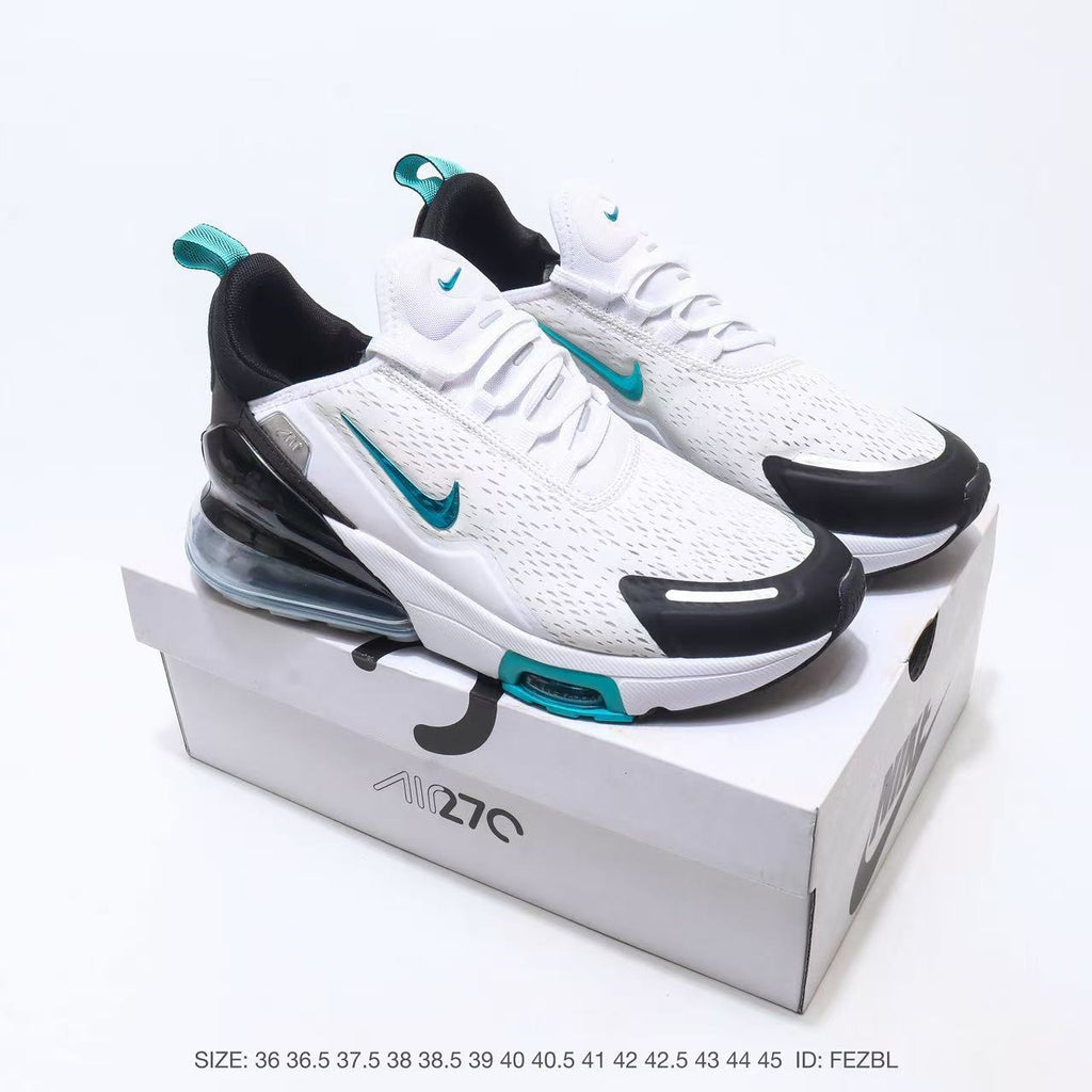 Nike Air Max 270 White Black Turquoise Sneakers IO9883-103