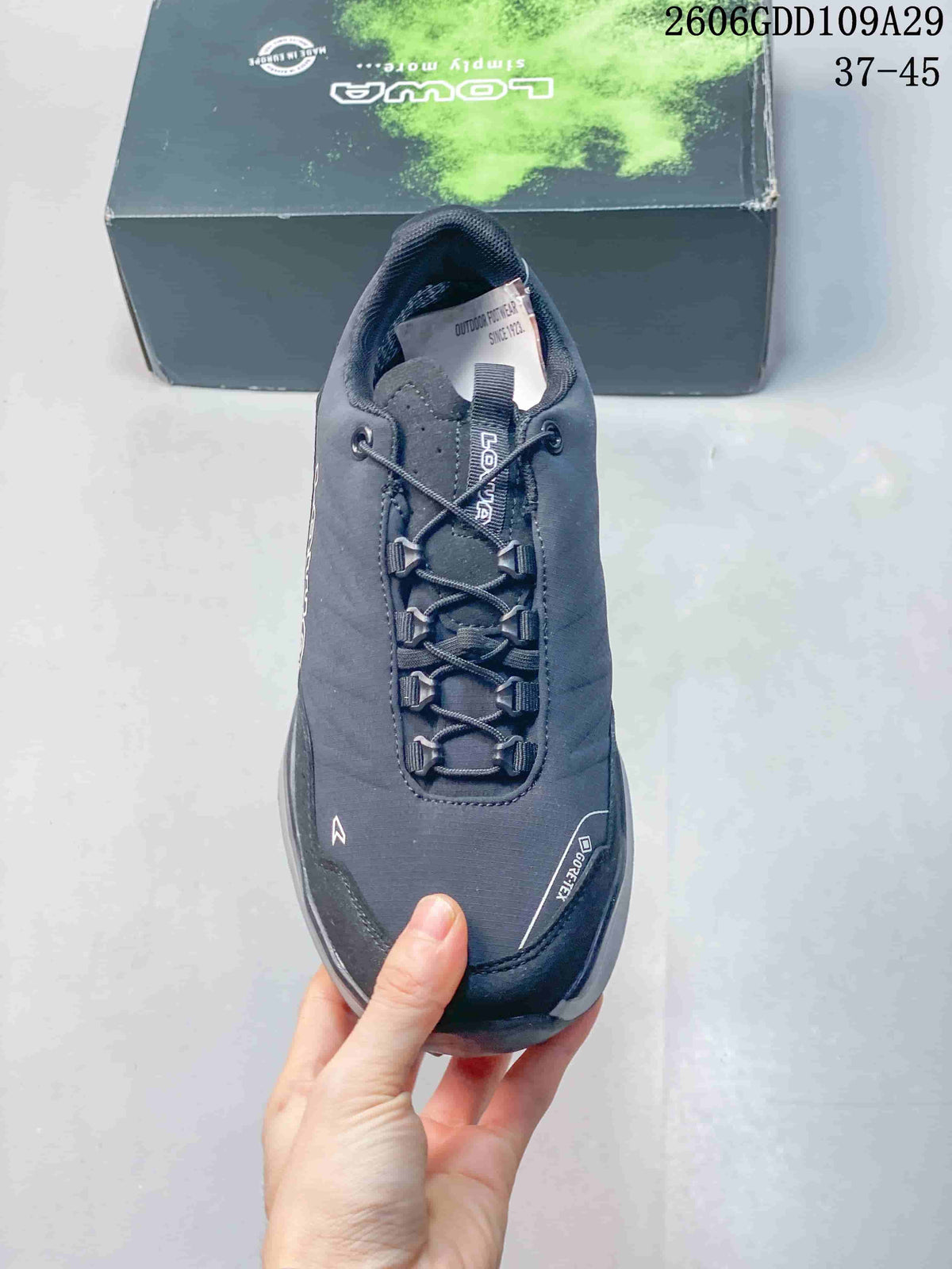 Top view showing the lacing and shoe design