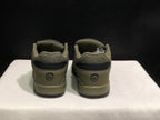 Rear view showing the padded collars, heel panels, and circular heel details.