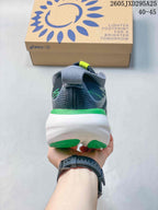 Rear view showing the heel, padded collar and thick white midsole