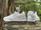 Rear and side views showing the heel details of Wolf Grey Nike Kobe 8 shoes
