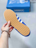 Close view of the sneaker outsole showing a dense repeating triangular tread pattern.