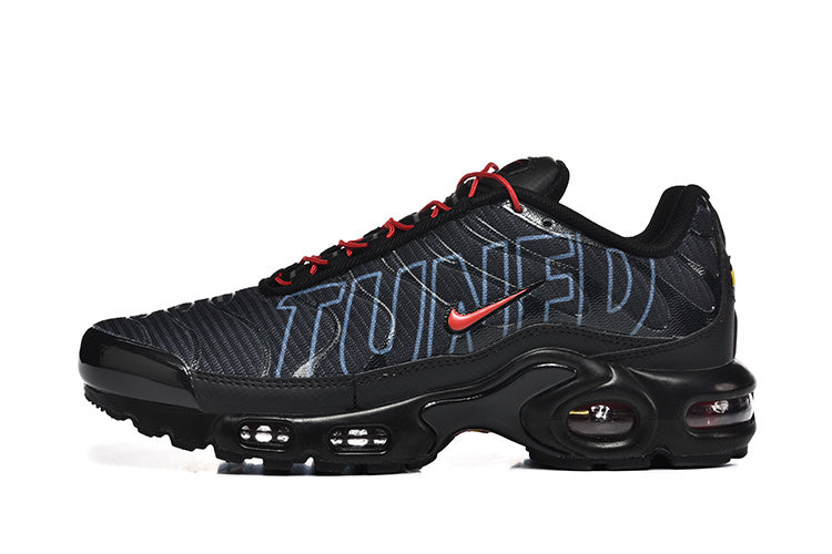 Nike Air Max Plus Black Graphic Sneakers Red Accents