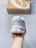 Rear view of the sneaker showing its layered heel and sculpted sole