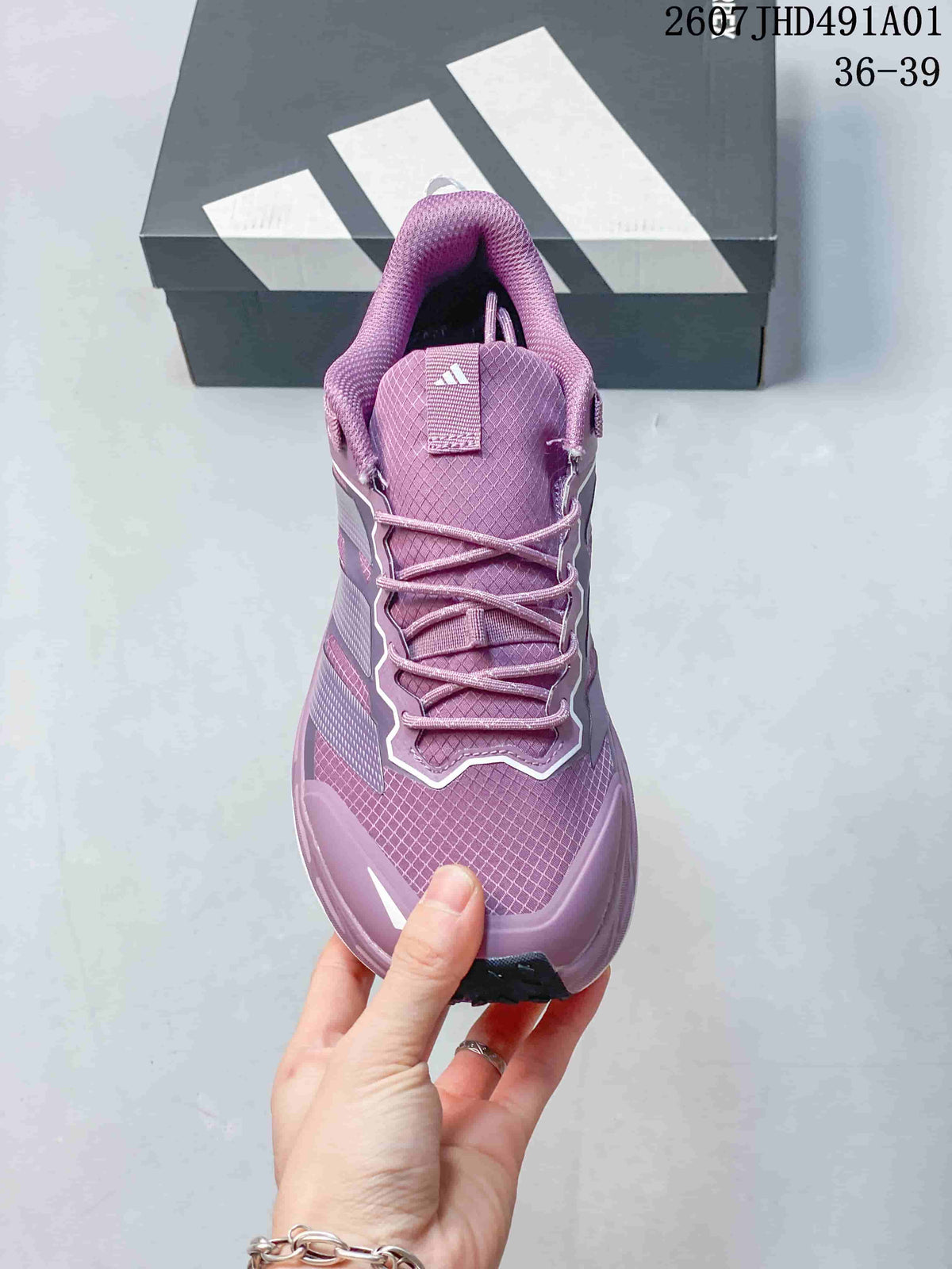 Front view highlighting the lace-up design and textured upper