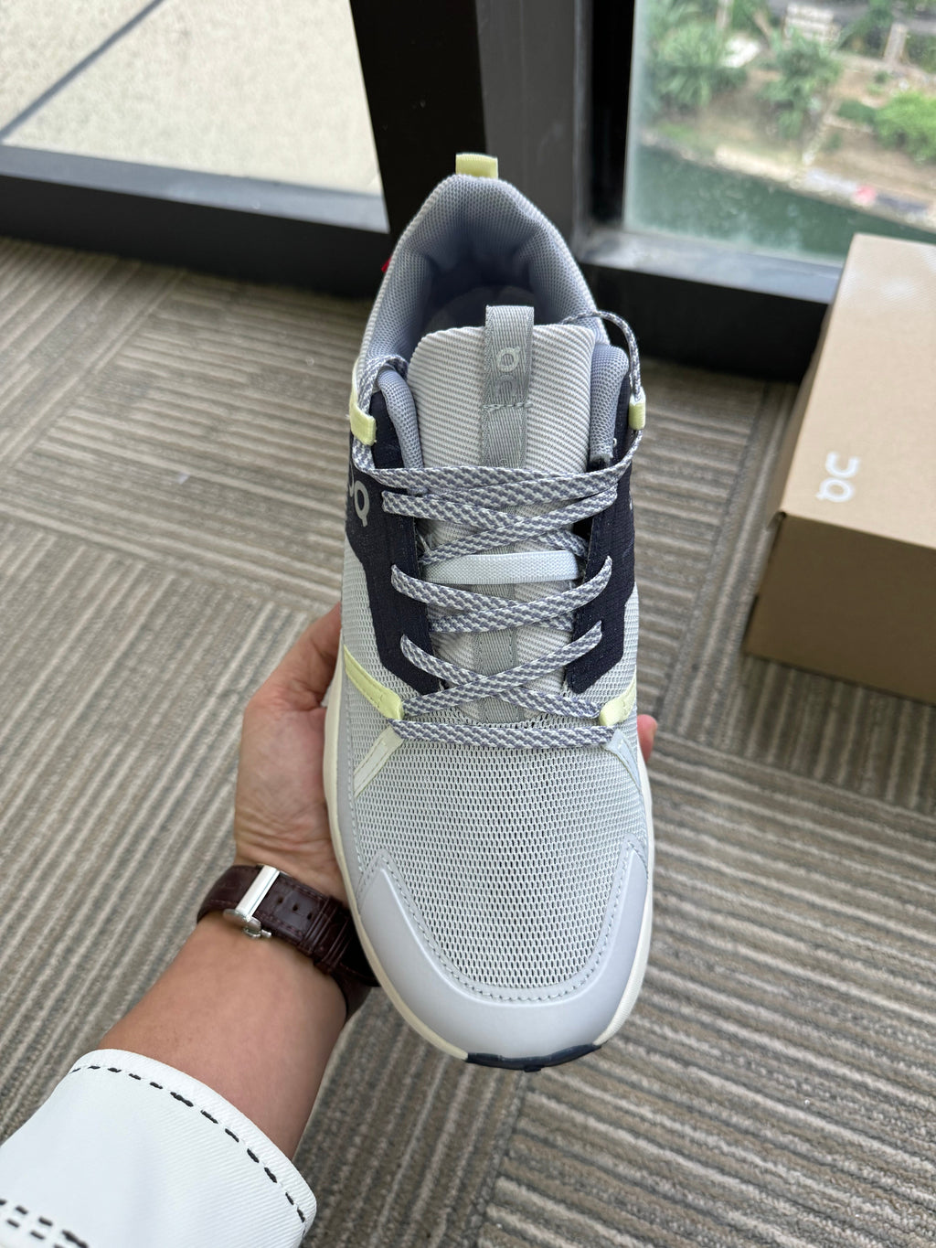 On Running AP-6 Sneakers Gray and Yellow