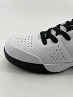 Close-up of the perforated toe and black laces