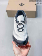 Top view showing the lace-up front, padded collar and contrasting black toe bumper.