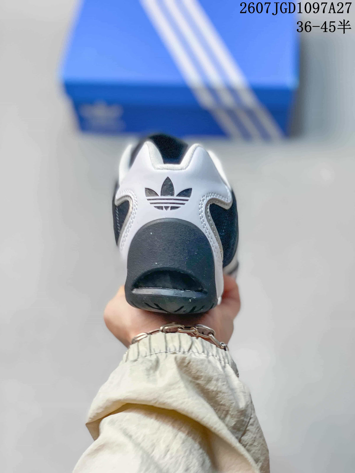 Rear view showing the heel structure and Adidas trefoil branding.