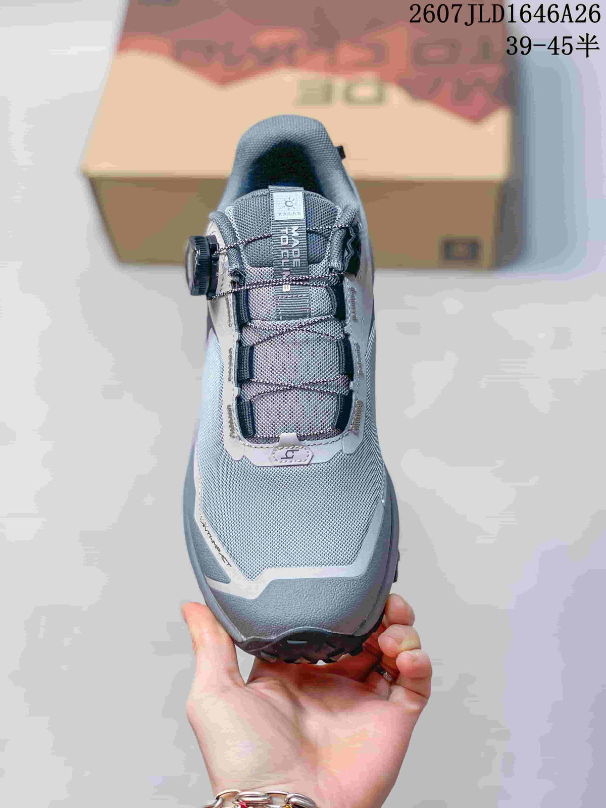 Top view of the shoe showing the mesh-style upper, BOA dial closure, tongue branding, and protective toe area.