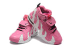 Nike Pink Strap Sneakers with Hook-and-Loop Closures