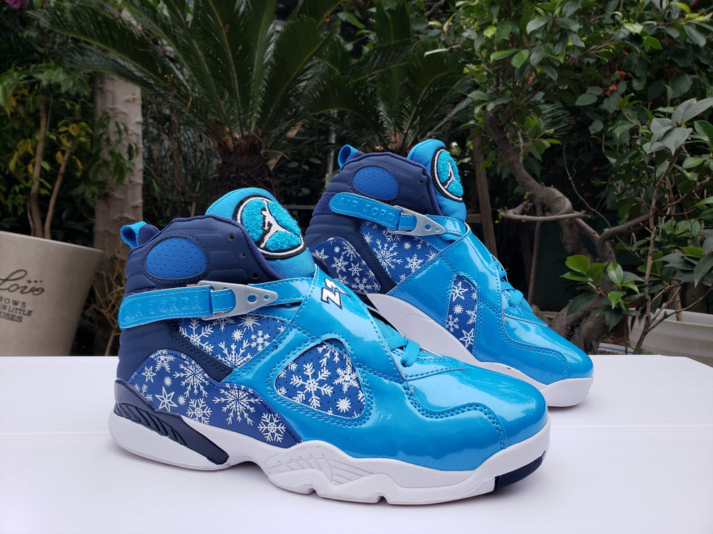 Jordan Air Jordan 8 High-Top Sneakers in Blue