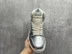 Jordan 1 High Metallic Silver Sneakers