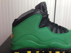 Air Jordan 10 High-Top Sneakers in White and Black
