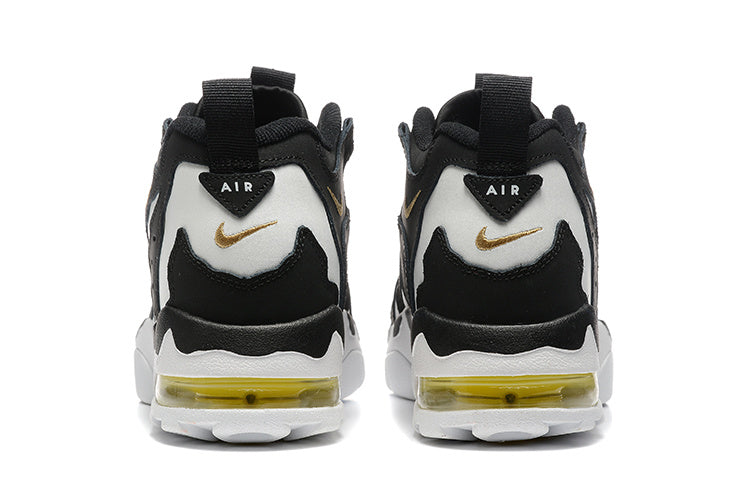 Nike Air More Uptempo Black White Gold Sneakers