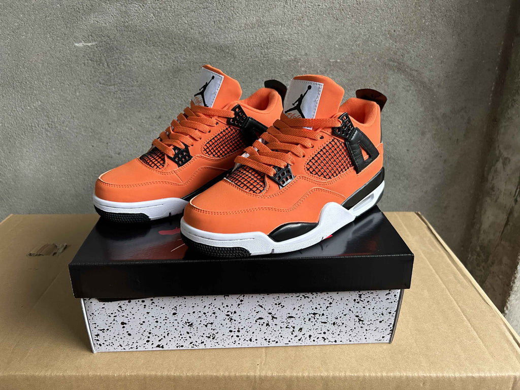 Jordan Air Jordan 4 Orange and Black Sneakers