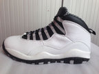 Air Jordan 10 High-Top Sneakers in White and Black