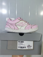 Pink and white Balenciaga Hamptons sneaker displayed on its product box, with the label showing style 5090 and sample size C 37.