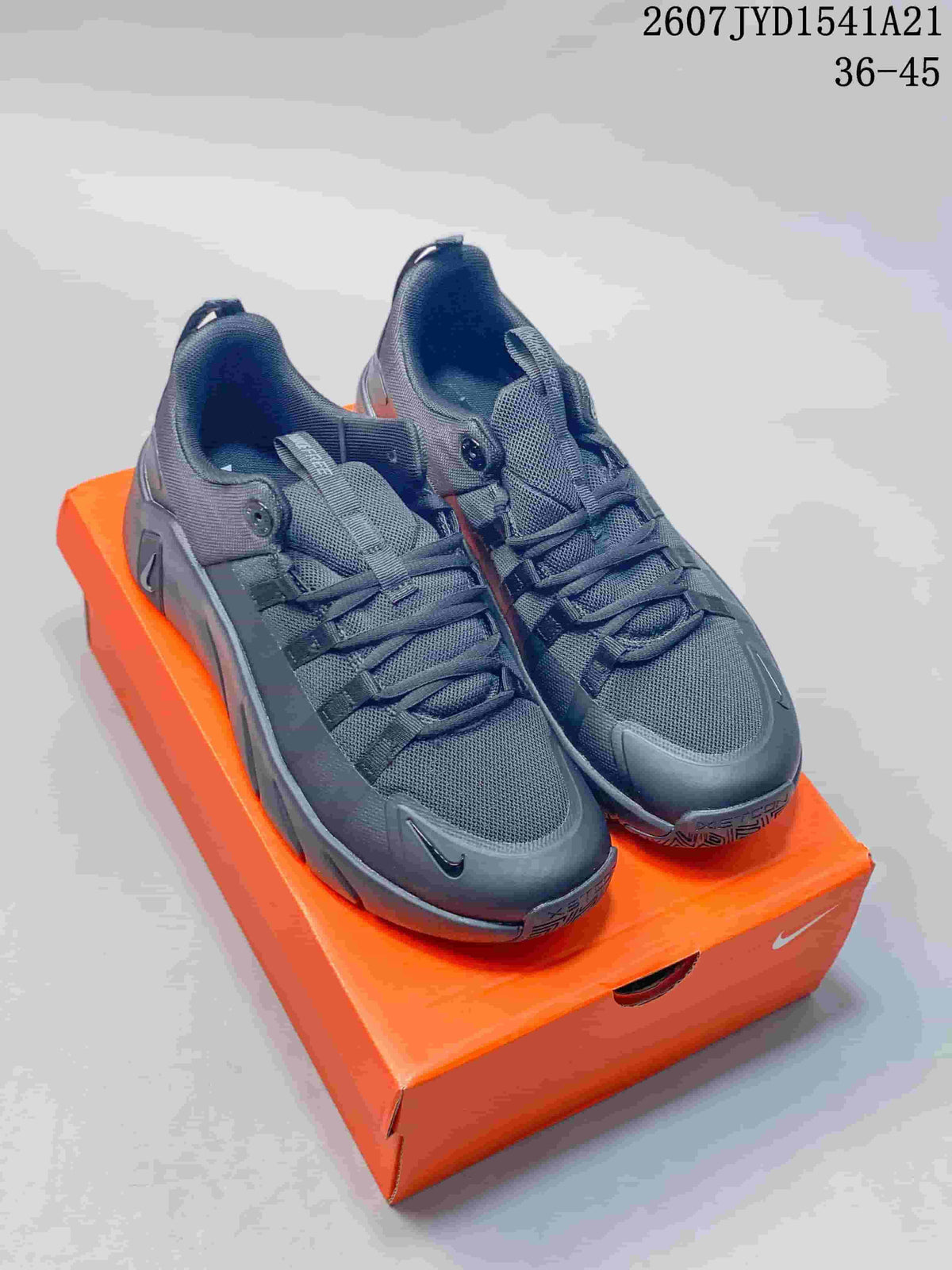 Pair of black Nike Air Zoom Pegasus 42 sneakers displayed on an orange shoebox.