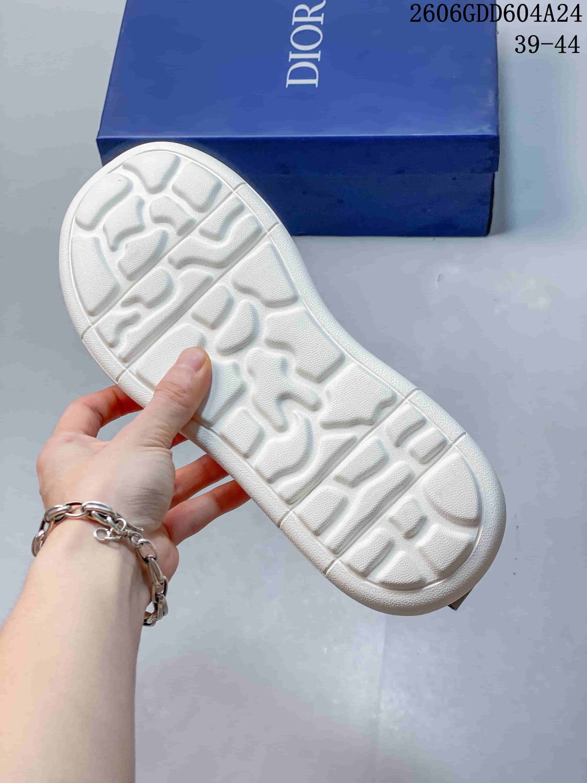 Close-up of the white outsole tread on a Dior sneaker