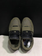 Top-down view showing the black tongues, laces, forefoot straps, and mesh toe panels.