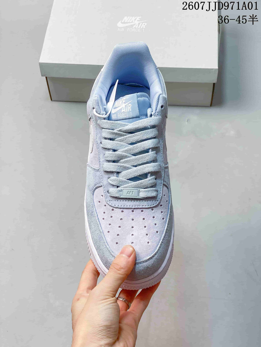 Top view showing the perforated toe, laces, and tongue