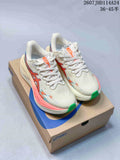 Pair of cream ASICS SUPERBLAST 3 sneakers with multicolor accents displayed on an ASICS shoe box; image text shows 2607JHD114A24 and 36–45 half sizes.