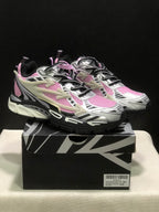 The sneakers displayed on a branded box; the visible box label shows size 41 and the text “BE RIGHT BACK.”